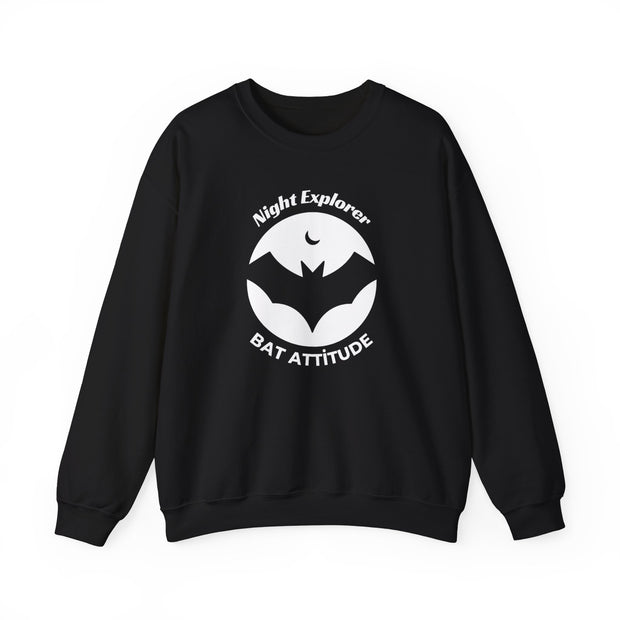 Night explorer bat attitude patterned unisex sweatshirt