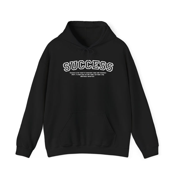 Unisex hoodie sweatshirt with success text pattern