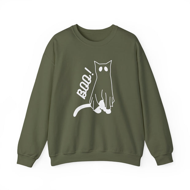 Boo cat patterned unisex sweatshirt