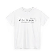 Men's t-shirt with endless power text pattern