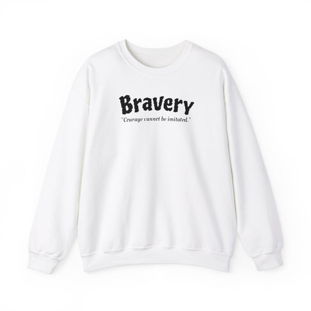 Unisex sweatshirt with courage text pattern