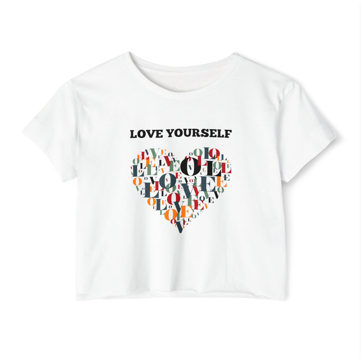 Heart patterned women's Crop Top