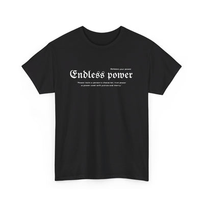 Men's t-shirt with endless power text pattern