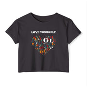 Heart patterned women's Crop Top