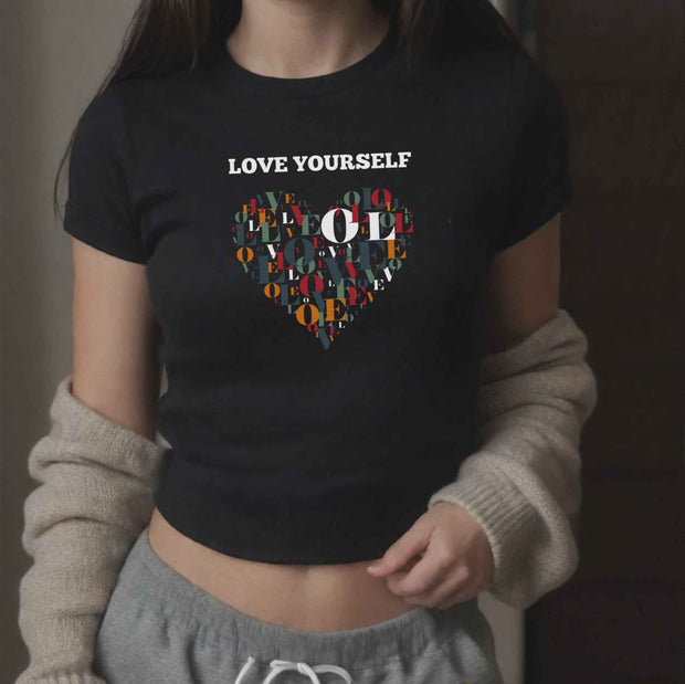 Heart patterned women's Crop Top