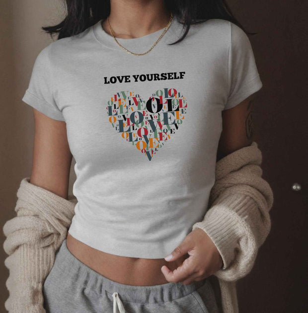 Heart patterned women's Crop Top