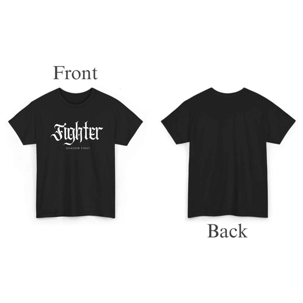 Men t-shirt with fighter text pattern