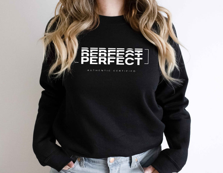 Unisex sweatshirt with perfect text pattern