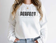 Unisex sweatshirt with perfect text pattern