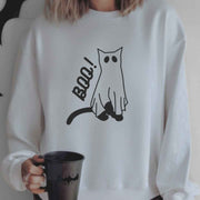 Boo cat patterned unisex sweatshirt