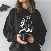 Boo cat patterned unisex sweatshirt