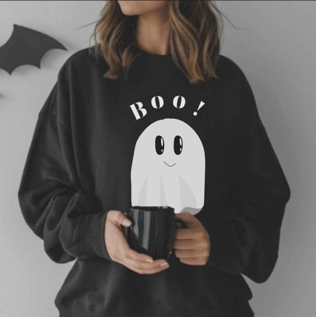 Boo ghost patterned unisex sweatshirt