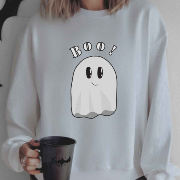 Boo ghost patterned unisex sweatshirt