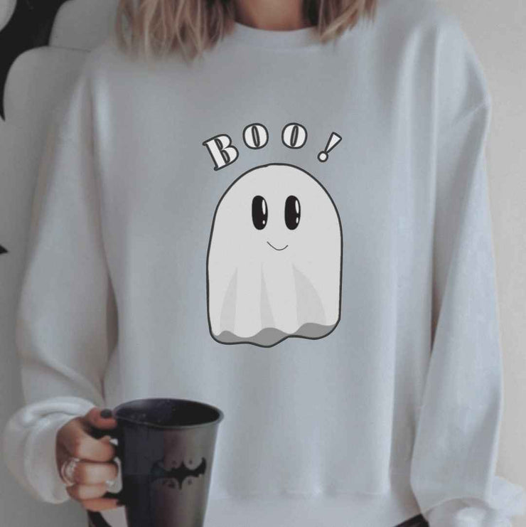 Boo ghost patterned unisex sweatshirt