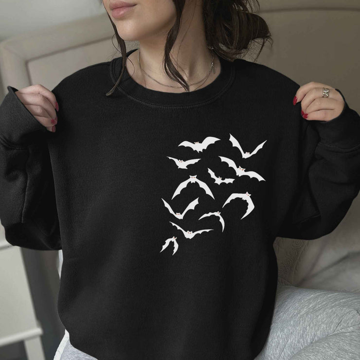 Bat patterned unisex sweatshirt