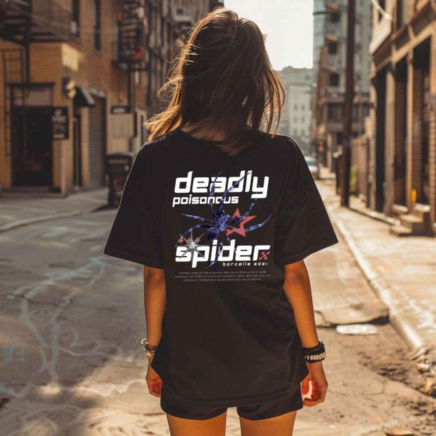 Spider patterned women's t-shirt