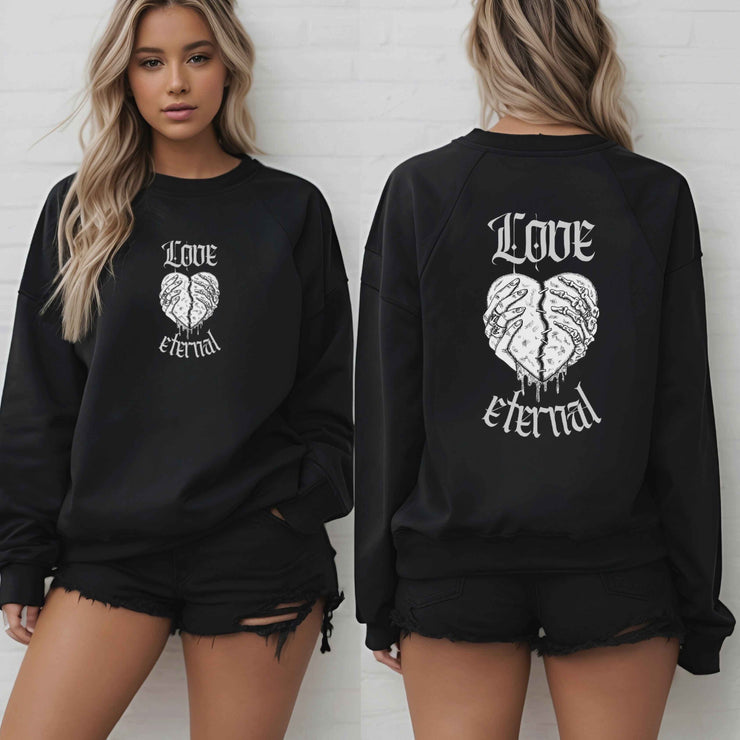 Eternal love patterned unisex sweatshirt