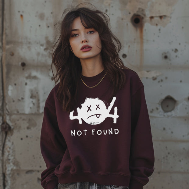 404 not found patterned unisex sweatshirt